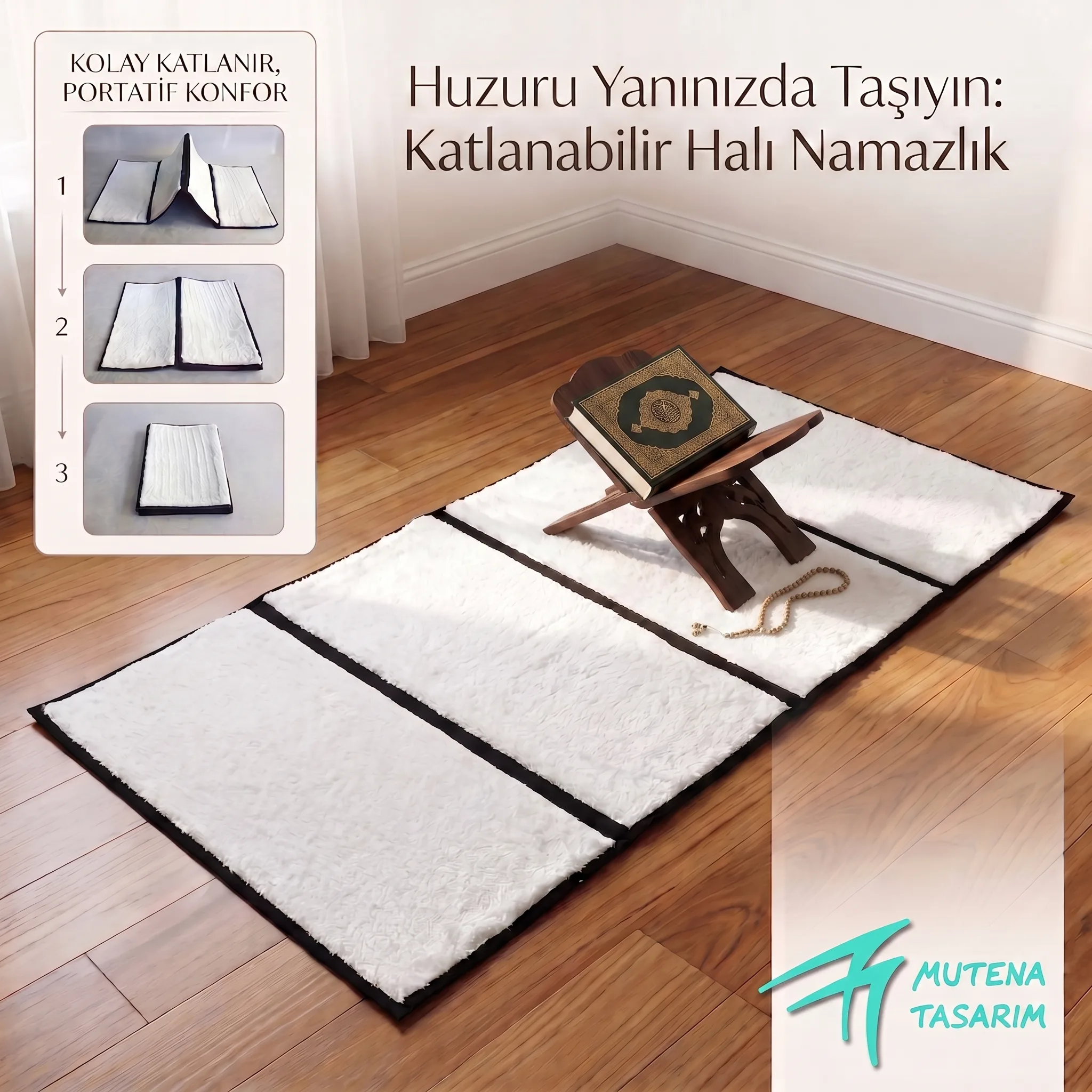 Katlanabilir Halı Namazlık (patentli Ürün) Ekstra Yumuşaklık-Lüks Grup